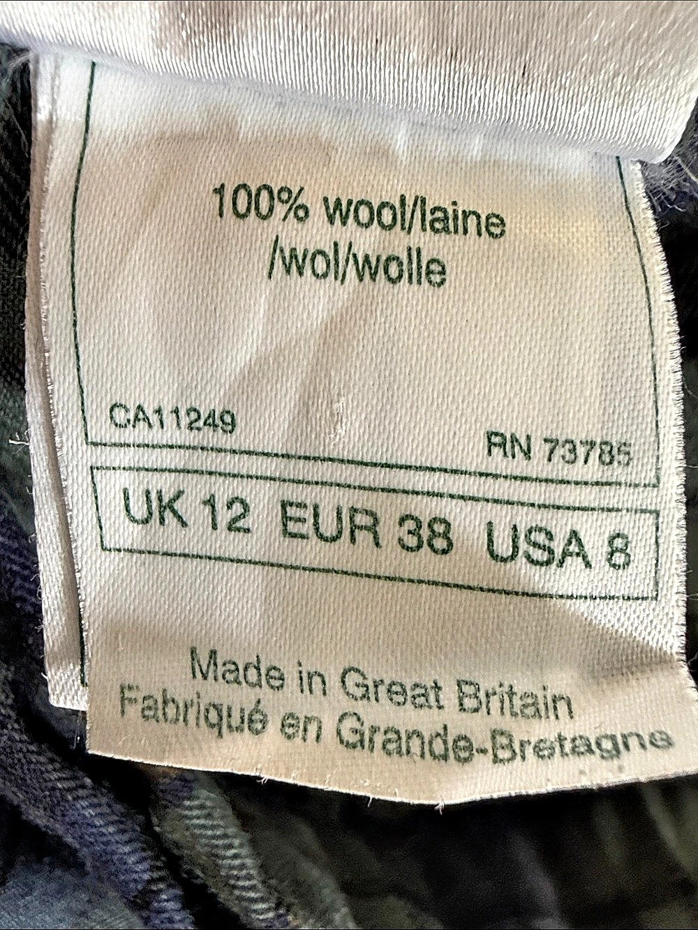 Laura Ashley Vintage Wool Great Britain Plaid Tartan Mini Skirt XS 90s Grunge - Picture 8 of 13